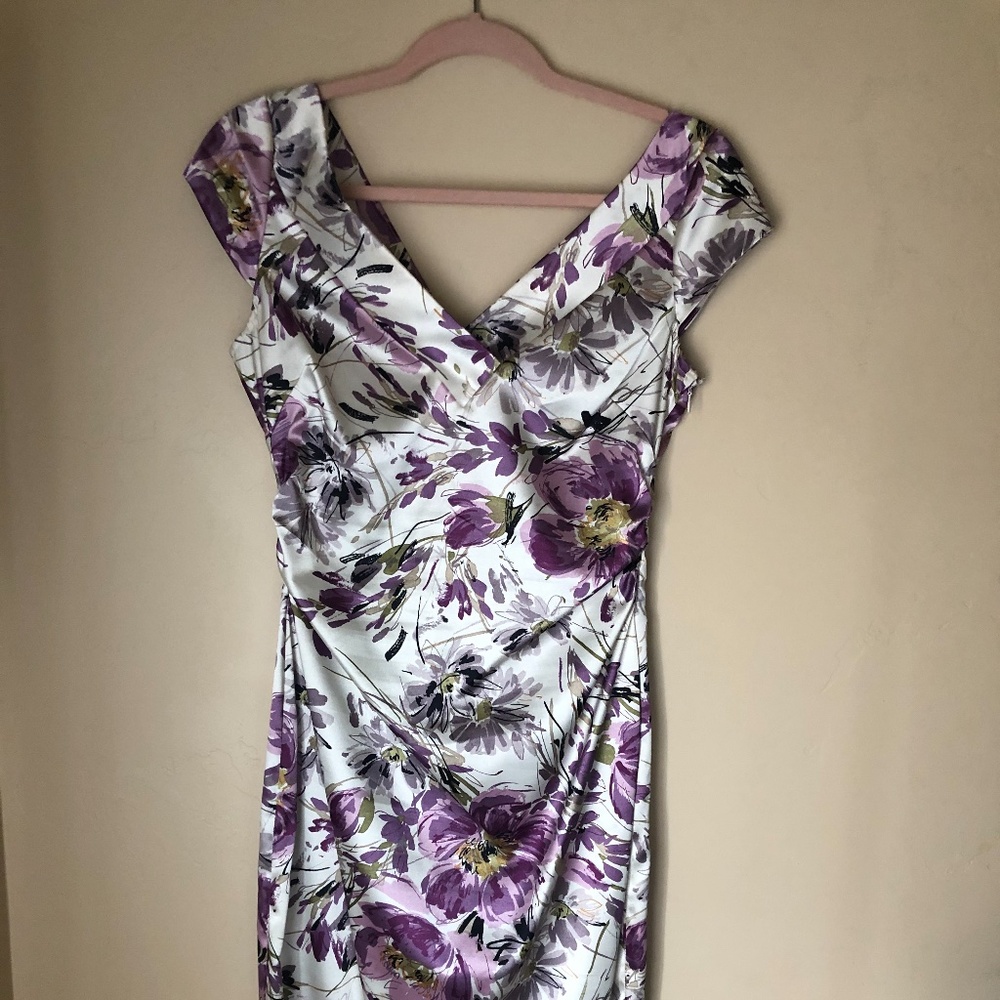Maggy L Stretch Satin Cocktail Dress